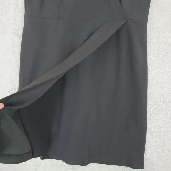 Nanette Lepore Womens Black Sleeveless V-Neck Mdi Sheath Dress Size 14 20PT - Picture 7 of 8